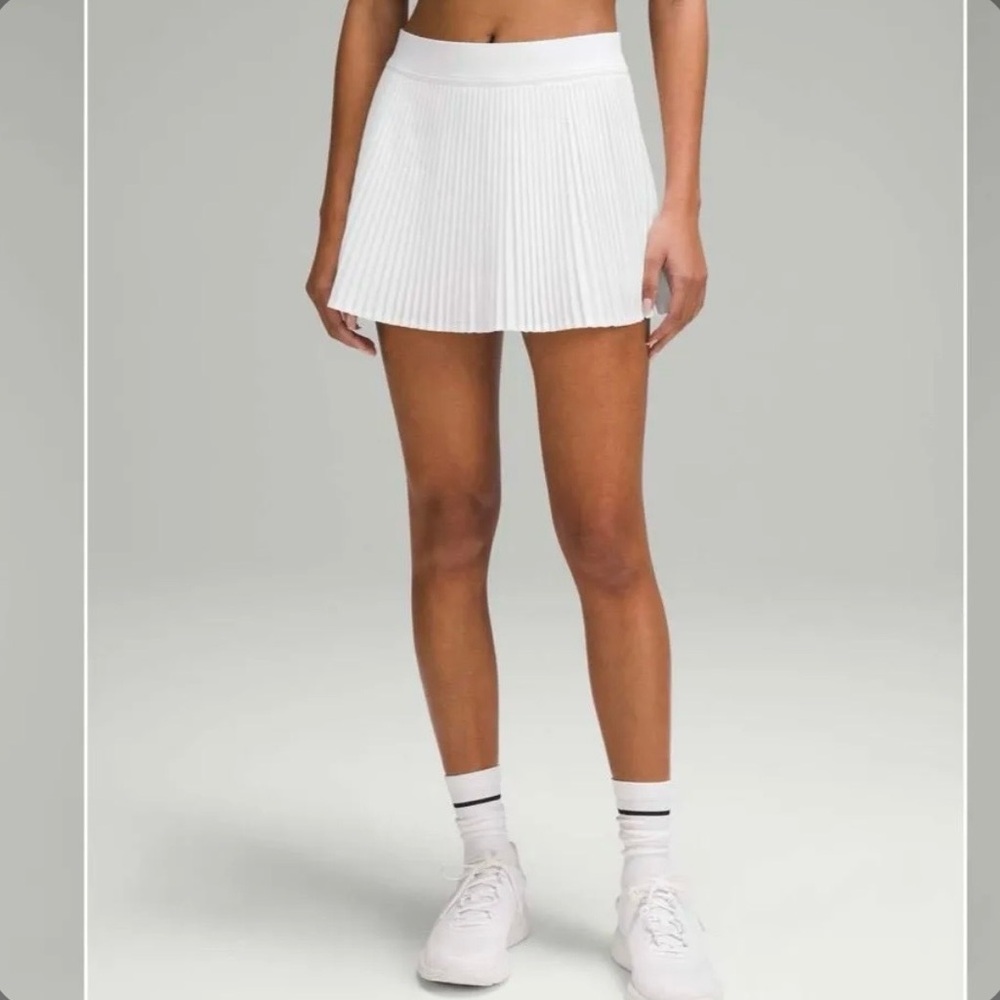 FINAL SALE Lululemon Varsity High-Rise Pleated Tennis Skirt White
